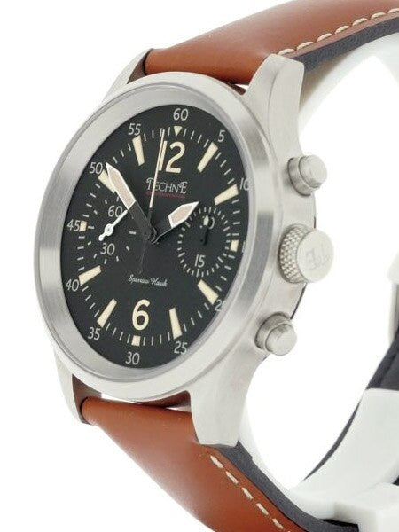 Techne SparrowHawk Hand Wind Pilot Chronograph with 30-minute Stopwatch #373.053