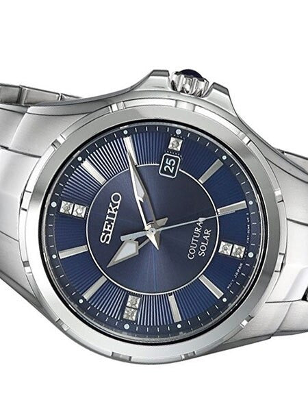 Seiko Coutura Solar Powered Watch with Sapphire Crystal, Diamond Accents #SNE443