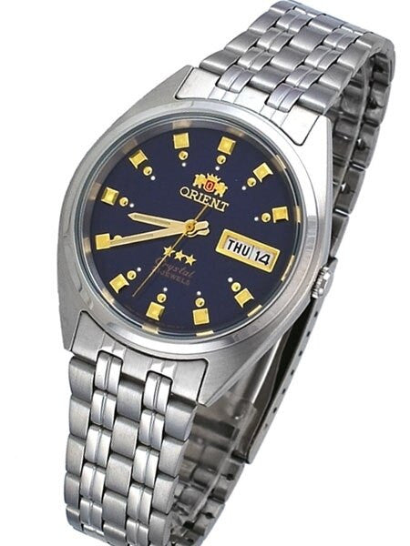 Orient Automatic Watch with Blue Dial, Day-Date and SS Bracelet #AB00009D