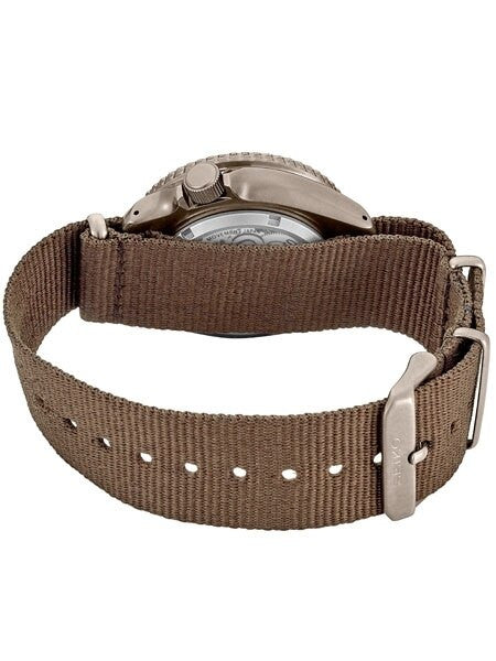 Seiko 5 Sports 24-Jewel Automatic Watch with Textured Chestnut Red Dial and Nylon Strap #SRPD85