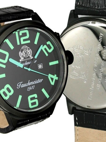 Tauchmeister T0214 57mm, Extra Large Stealth Black IP Military Watch