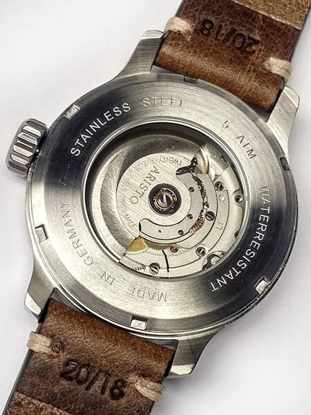 Aristo 42mm Swiss Automatic Aviator Watch with Sapphire Crystal #7H102