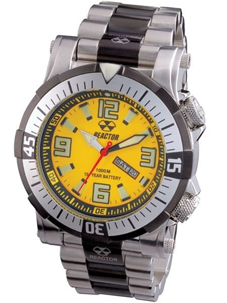 Reactor Poseidon SS 1000 Meter Dive Watch with SuperLuminova Illumination and Stainless Steel Case #55507