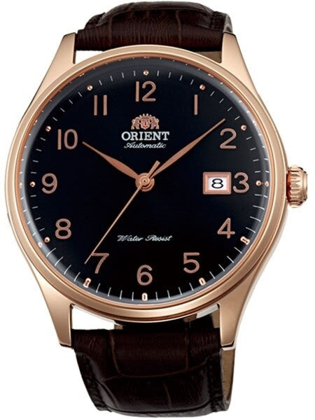Orient Duke Automatic Watch with Black Dial, Sapphire Crystal, Rose Goldtone Case #ER2J001B