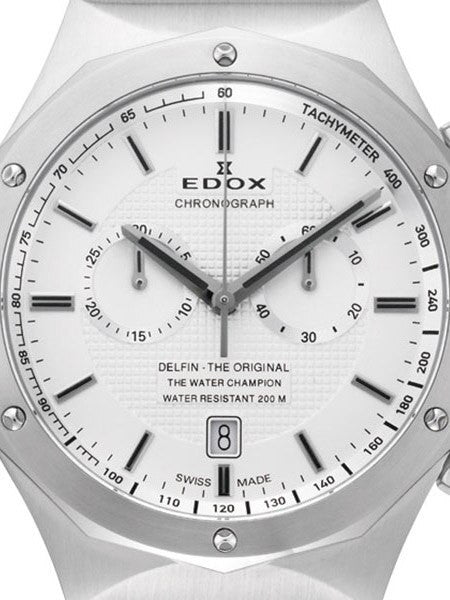 Edox Delfin Swiss Quartz Chronograph with Double Case Back #10108-3-AIN