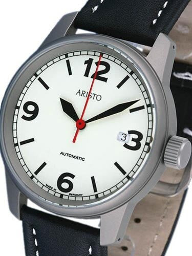 Aristo 5H69TI Titanium Case Swiss Automatic Watch with Luminous Dial