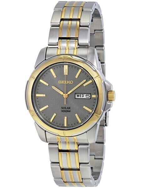 Seiko Solar Watch with 38mm Two-Tone Stainless Steel Case and Bracelet #SNE098