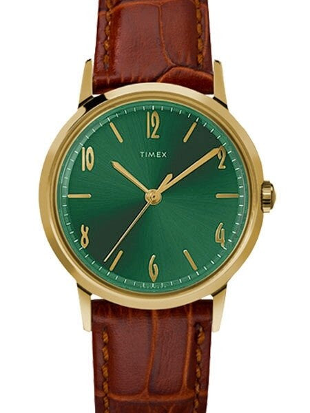 Timex 34mm Marlin Mechanical (Hand Wind) Watch with Green Dial #TW2U01700ZV