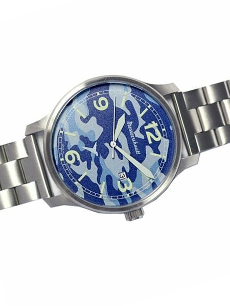Messerschmitt 42mm Brushed Stainless Steel Case with Blue Messerschmitt Navy Dial #ME-42N-MB