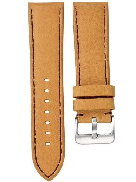 Toscana PANERAI Style Tan Italian Leather Strap with Dark Brown Stitching #LBV-98220-80