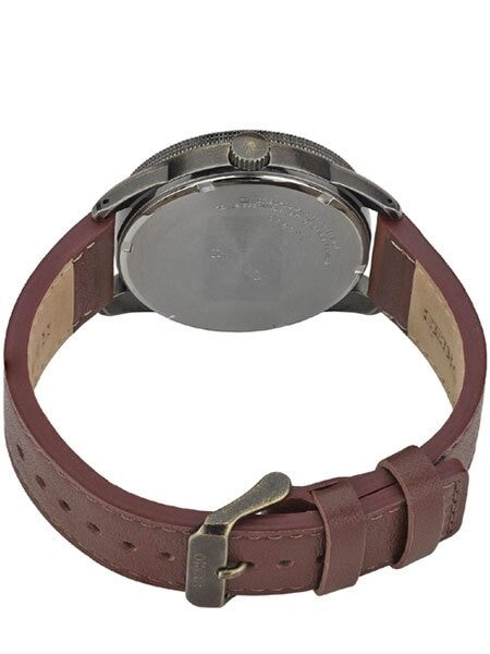Seiko Recraft Solar Watch with 43mm Aged Pewter-Finished Case, Leather Strap #SNE448