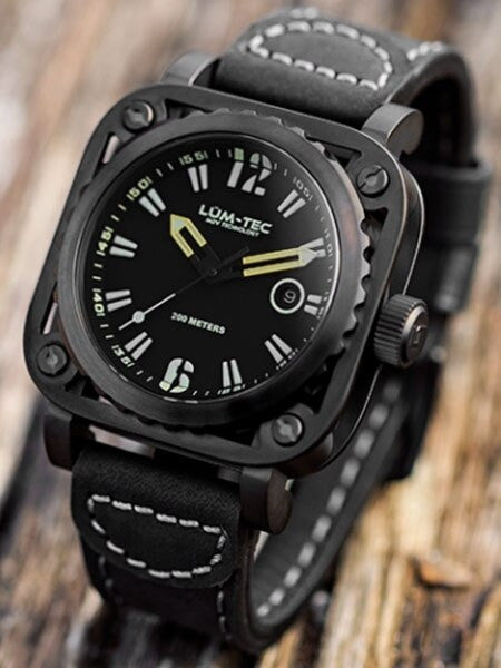 Lum-Tec G9 Watch with Sapphire Crystal and Skeletal Case Design #G9-Phantom