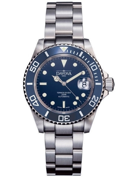 Davosa Ternos Swiss Automatic 200 Meter Dive Watch with Blue Dial #16155540