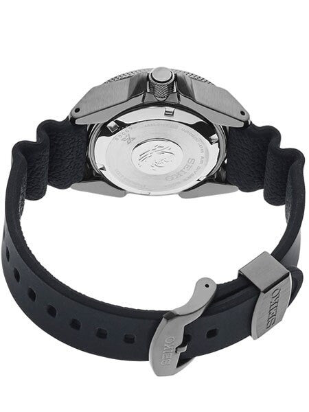 Seiko Samurai Prospex Automatic Dive Watch with Gun Metal Ion Plated Case and Rubber Dive Strap #SRPB55