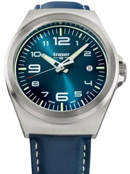 Traser P59 Essential M Blue Dial Watch w/Trigalight + SuperLuminova #108214