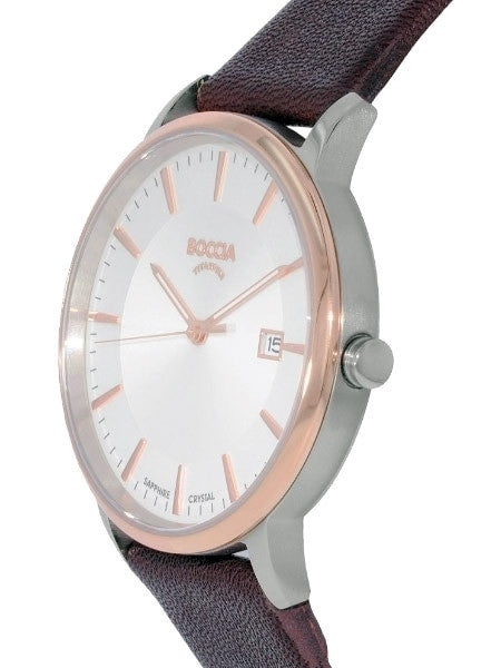 Boccia Mens Quartz Watch with 40mm Titanium Case and a Sapphire Crystal #3557-04