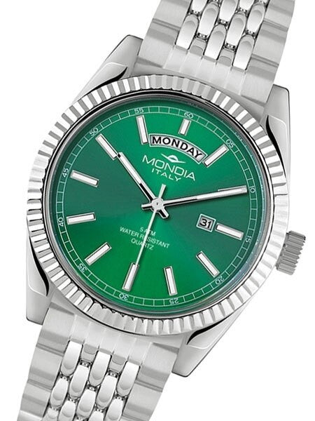 Mondia Madison Quartz Dress Watch with Green Dial #MI756SS-04GR-BM