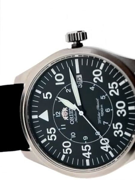 Orient 21-Jewel Automatic Aviator Flight Watch with Black Leather Strap #ER2A003B