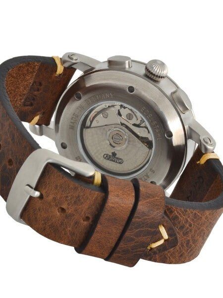 Aristo Swiss Valjoux 7750 Automatic Chronograph Aviator Watch #7H186