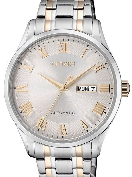Citizen Automatic Silver Dial Watch with Two-Tone Bracelet #NH8366-83A