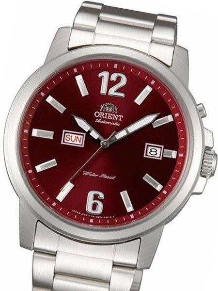 Orient 42mm Starfish Day and Date Automatic Watch with a Radiant Red Dial #EM7J009H