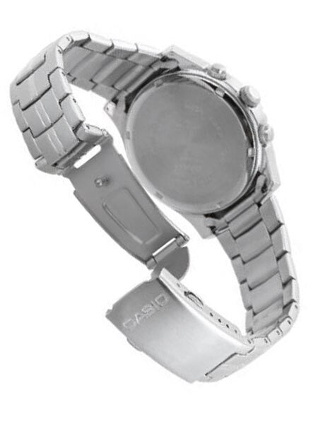 Casio Slide Rule Bezel Analog Chronograph Watch, Stainless Steel Bracelet #MTP-4500D-1AV