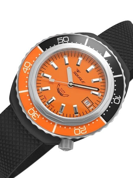 Squale 1000 meter Professional Swiss Automatic Dive watch with Black PVD Case #2002O-PVD-R