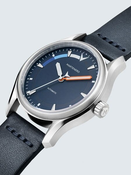 Martenero Founder Automatic Sport Watch with Marine Blue Dial, Sapphire Crystal #FDR007