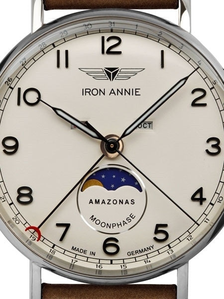 Iron Annie Amazonas Impression Calendar Watch with Moonphase #5976-5