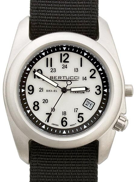 Bertucci A-2T Titanium Watch with Electro-Luminescent White Dial #22001