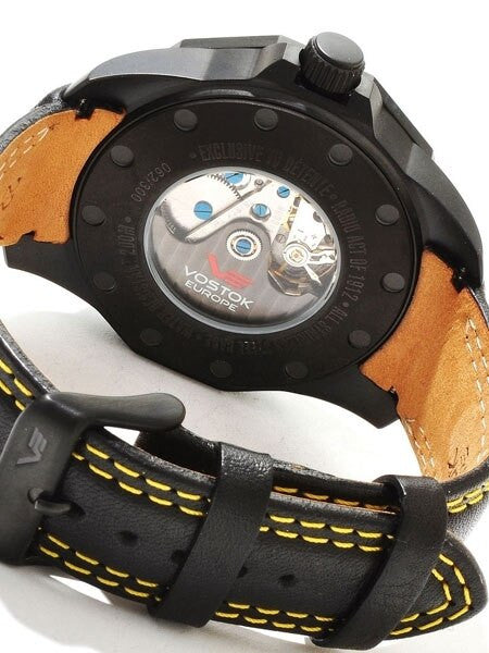 Vostok-Europe Radio Room, Dual Time Automatic Watch with Black-Yellow Dial #2254190