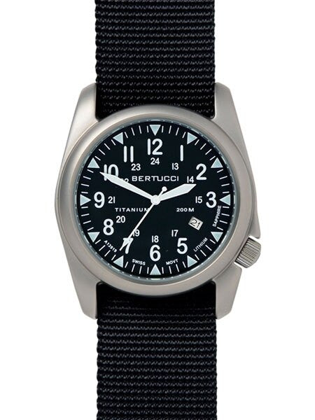 Bertucci A-4T Super Yankee Titanium Watch with Black Nylon Strap #13477