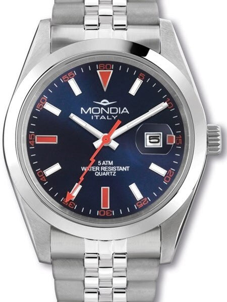 Mondia Quartz Sporty Dress Watch with Stainless Steel Bracelet #MI-742-SS-04BL-GB