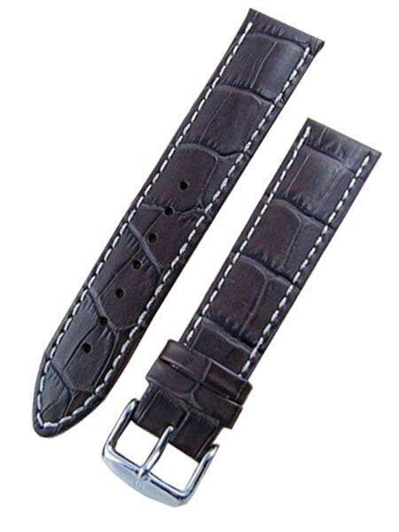 Hirsch Modena Brown Alligator Embossed Leather Watch Strap #103028-10