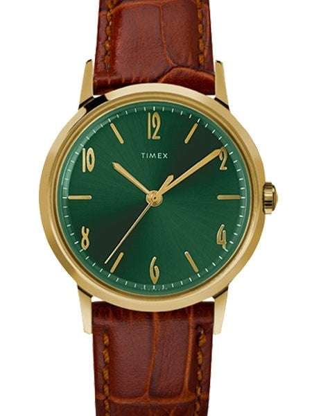 Timex 34mm Marlin Mechanical (Hand Wind) Watch with Green Dial #TW2U01700ZV