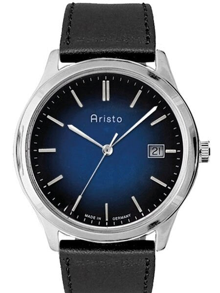 Aristo Blue Dial Dress Watch with Swiss Ronda Quartz Movement #4H196