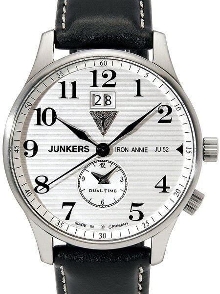 Junkers Big Date, Dual Time Watch with Two Crowns #6640-1