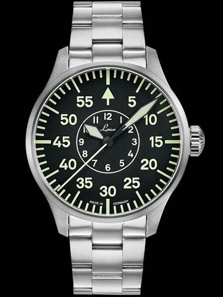 Laco 42mm Faro Type-B Dial Automatic Pilot Watch, Sapphire Crystal #861891