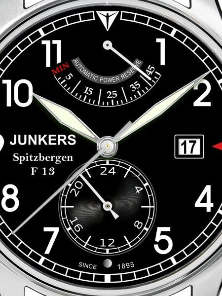 Junkers Spitzbergen F13, 26-Jewel Automatic Power Resverve Watch, Sapphire Crystal #6160-2