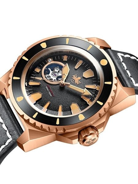 PHOIBOS Leviathan 500-Meter Automatic Dive Watch with Bronze Case, DD AR Sapphire Crystal #PY027C