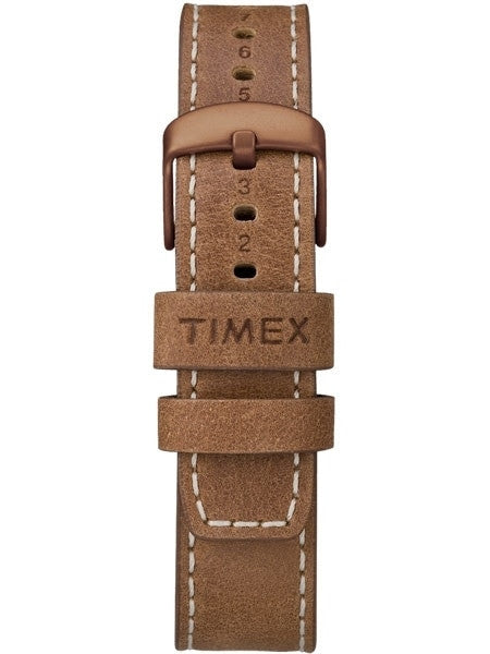 Timex 43mm Allied Coastline Quartz Watch with Brown Dial and INDIGLO Night-Light #TW2R45700VQ
