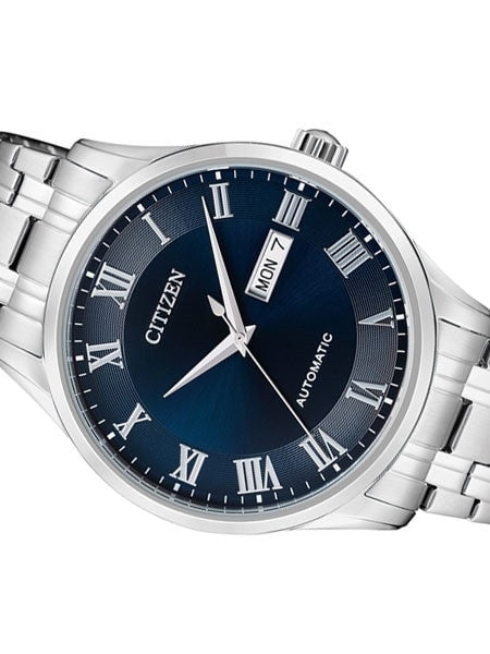 Citizen Automatic Blue Dial Watch with Stainless Steel Bracelet #NH8360-80L