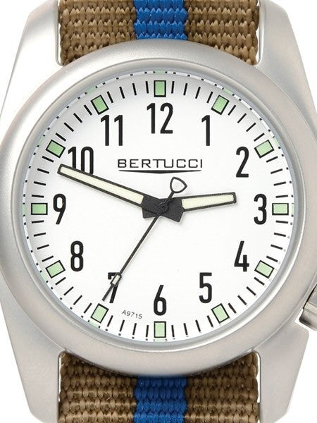 Bertucci Ventara Stainless Steel Field Watch with a DX3 Nylon Strap #11056