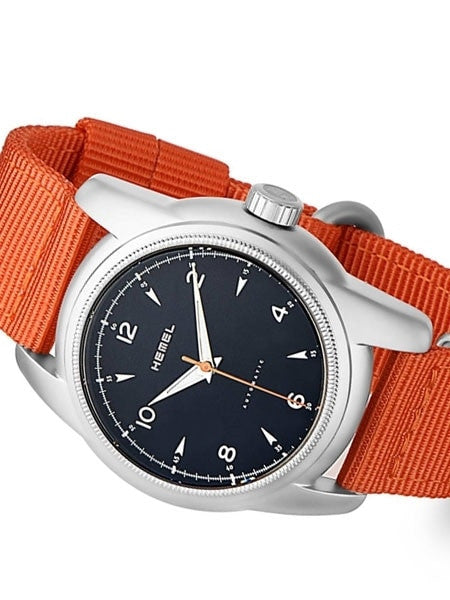 HEMEL Arrowhead Automatic Military-Styled Watch with Bead Blasted Case and Sapphire Crystal #HM3B