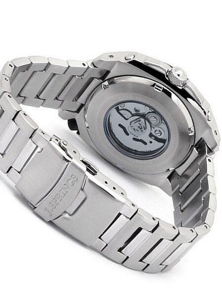 J. Springs Automatic 21-Jewel Retro-Future Watch with Day and Date, Black Dial #BEB069