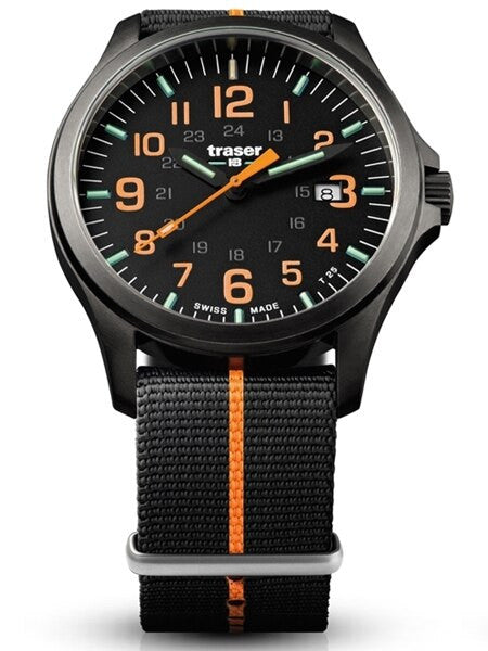 Traser Officer Pro Gun Metal PVD Case Watch with an Anti-Reflective Sapphire Crystal #107425