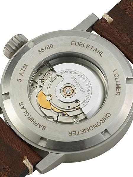 Vollmer V3 44mm Magneto Swiss COSC Certified Chronometer on a Hirsch Liberty Strap