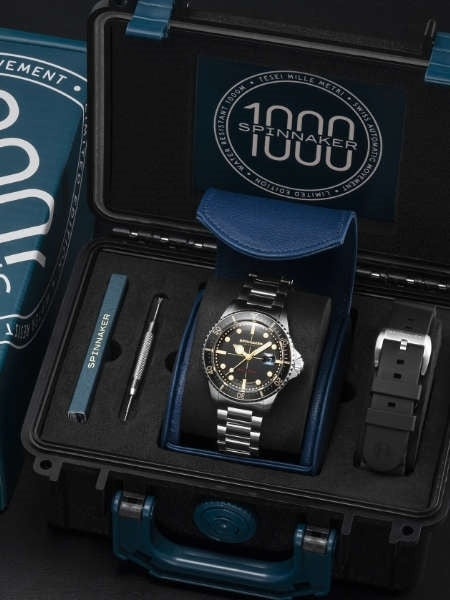 Spinnaker Black Tesei Mille Metri 1000-Meter Swiss Automatic Dive Watch #SP-5090-11