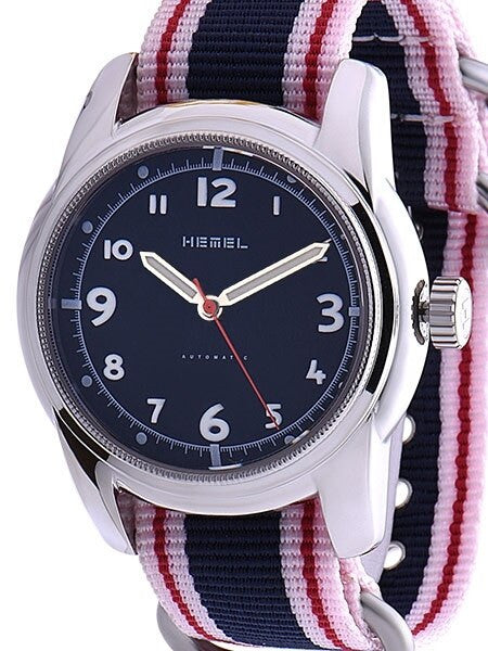 HEMEL Spear Automatic Military-Styled Watch with Matte Black Dial and Sapphire Crystal #HM4