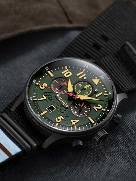 AVI-8 Hawker Hurricane Bader Chronograph Watch #AV-4072-02
